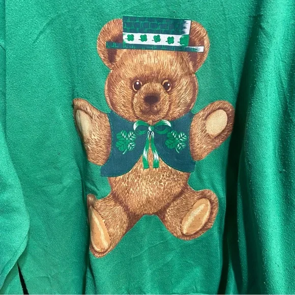 Vintage Irish Teddy Bear Crewneck Sweatshirt - Picture 3 of 4